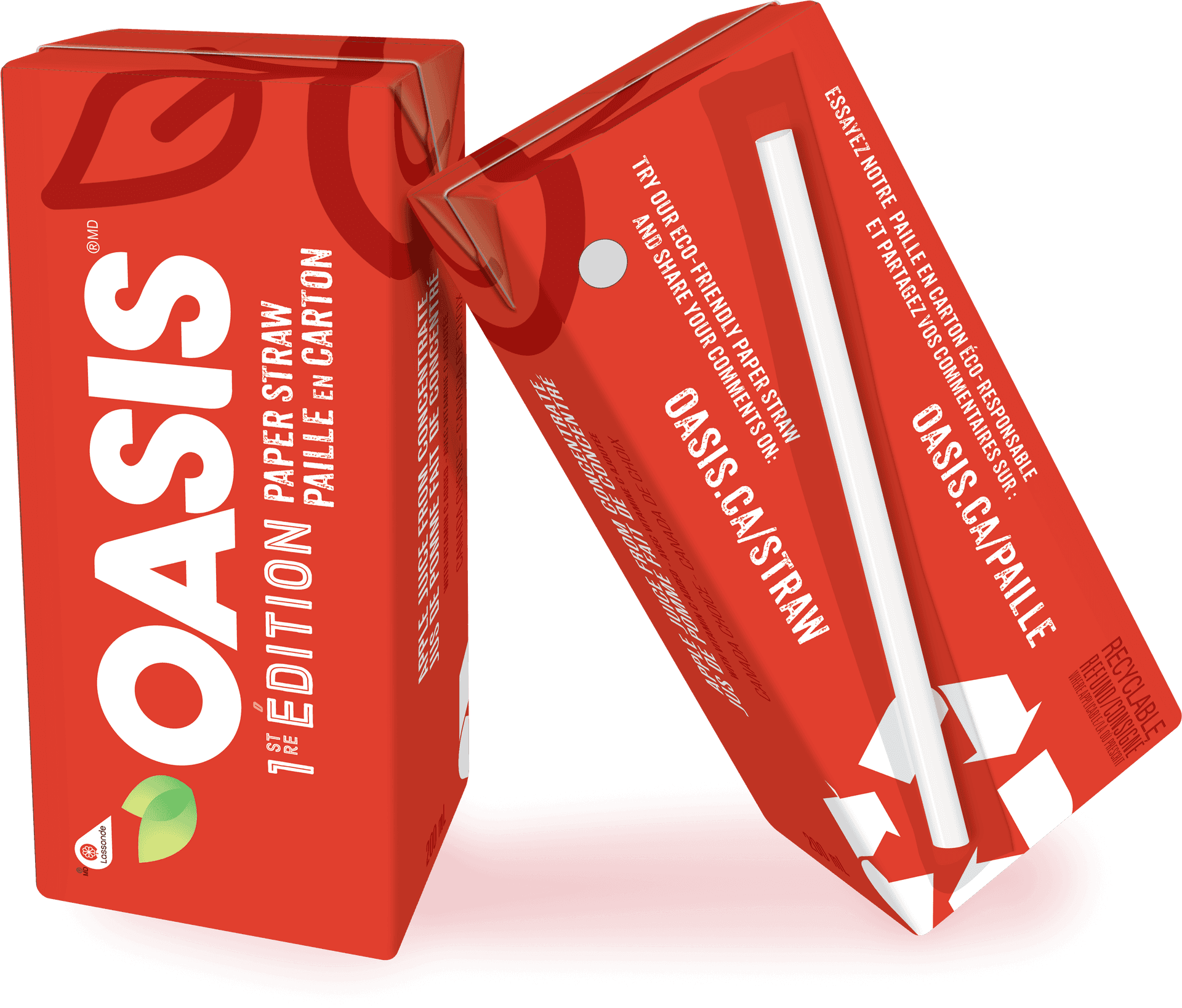 Oasis Eco Friendly Paper Straw Packaging PNG