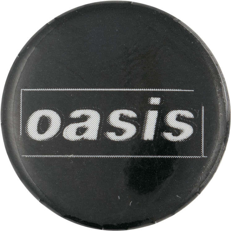 Oasis Logo Black Pin Badge PNG