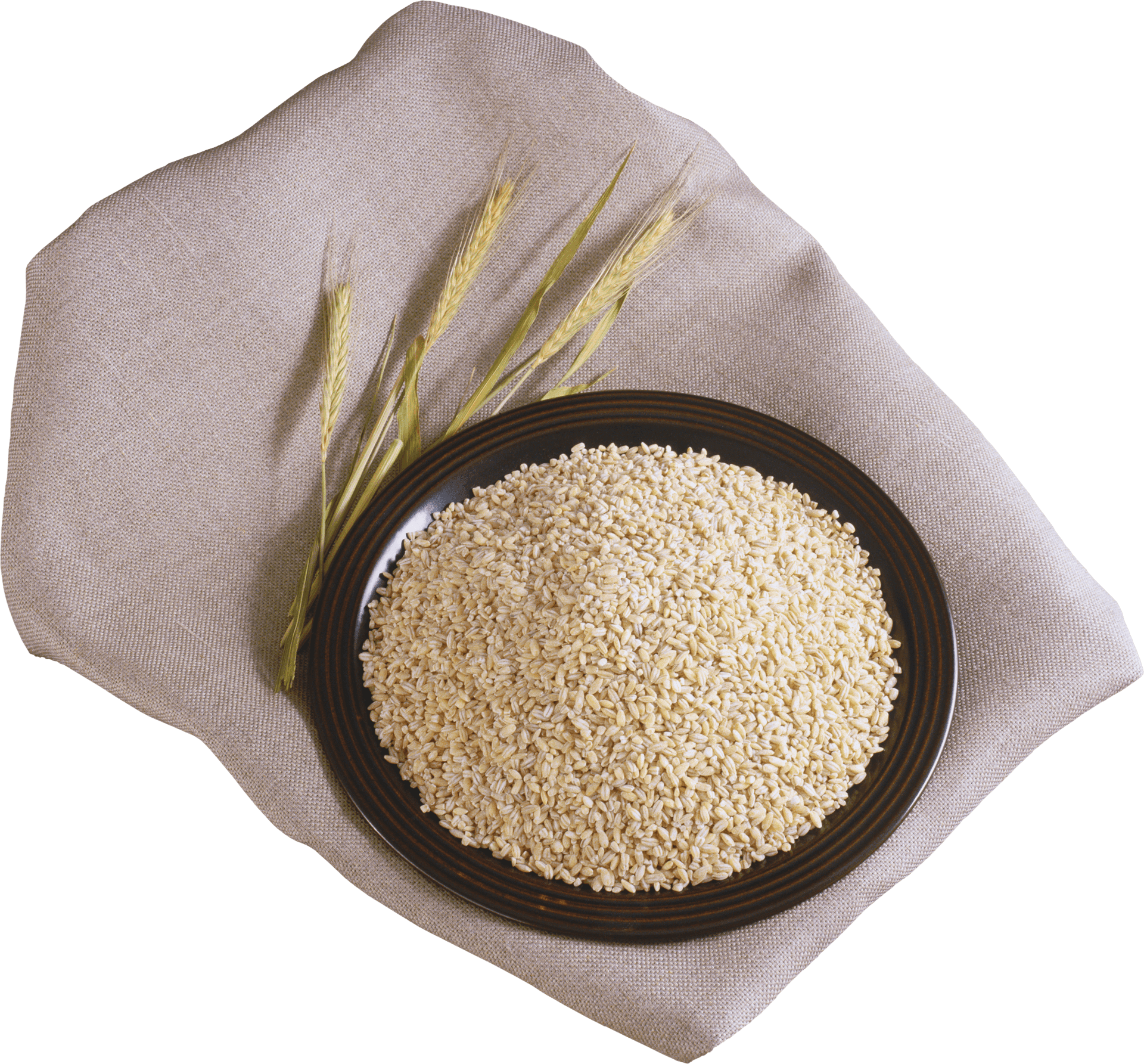 Oat Grainson Platewith Wheat Ears PNG