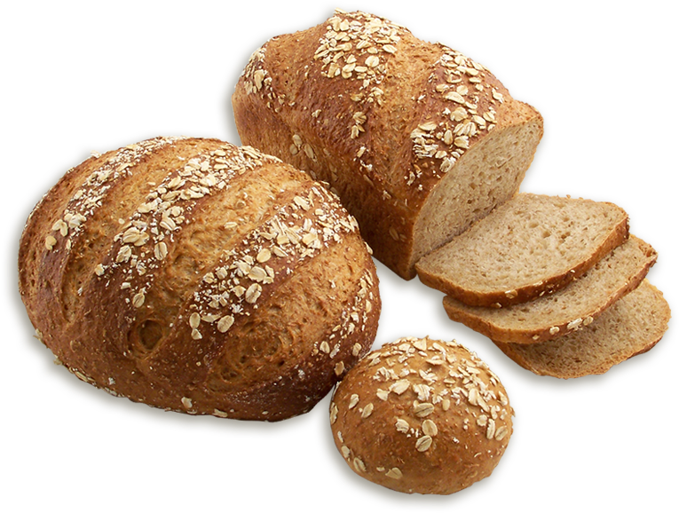 Oatmeal Topped Breadand Rolls PNG