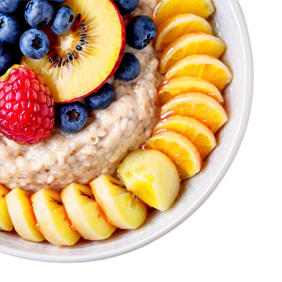 Oatmeal With Fruits Png Rpq PNG