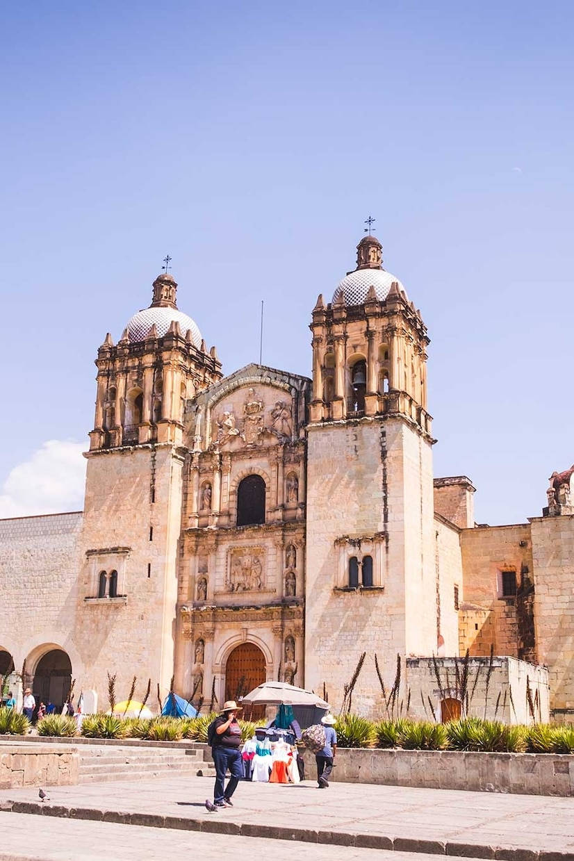 Oaxaca's Santo Domingo On A Sunny Day Wallpaper
