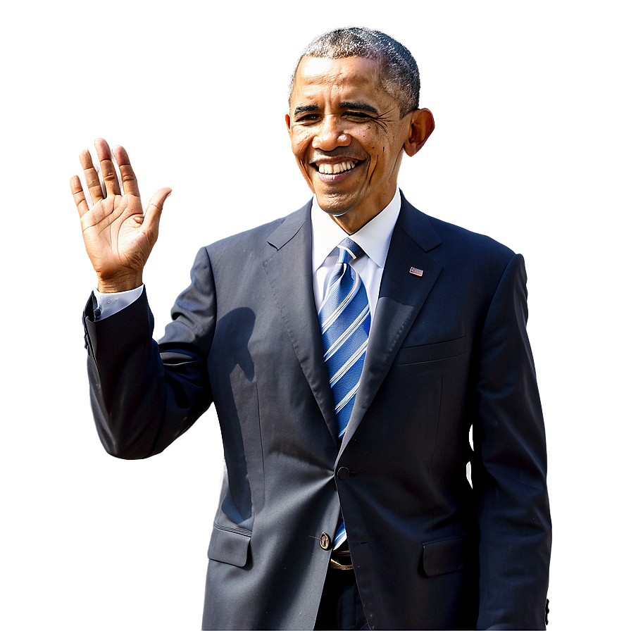 Download Obama Farewell Wave Png 05242024 | Wallpapers.com