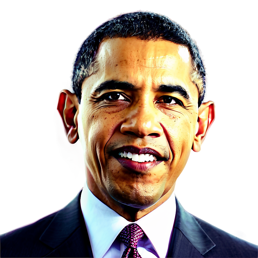 Download Obama Portrait Png Akl | Wallpapers.com