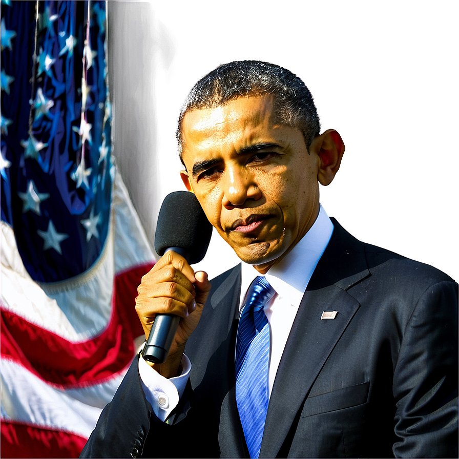 Obama With Microphone Png 81 PNG