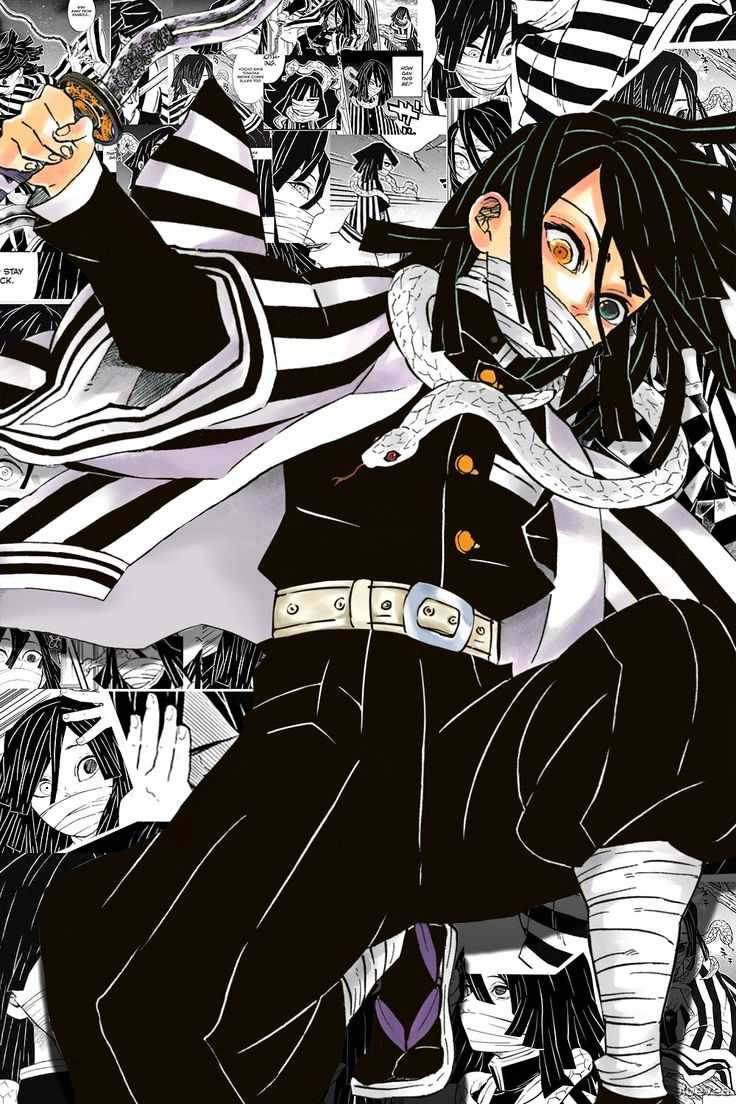 Obanai Iguro In Manga Pages Wallpaper