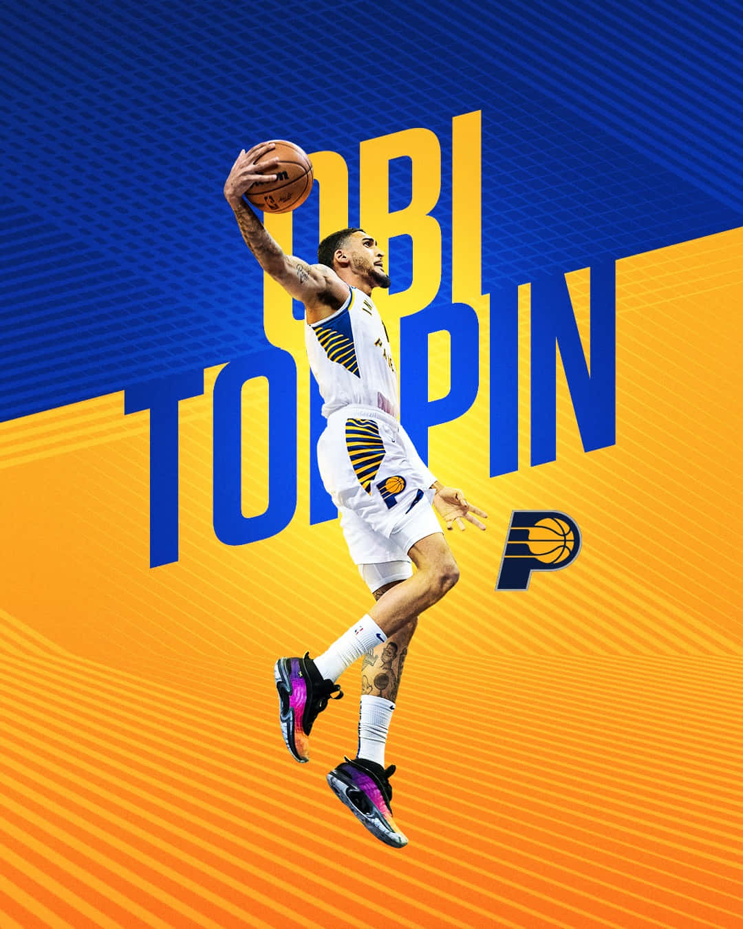 Obi Toppin Basketball Artwork Wallpaper