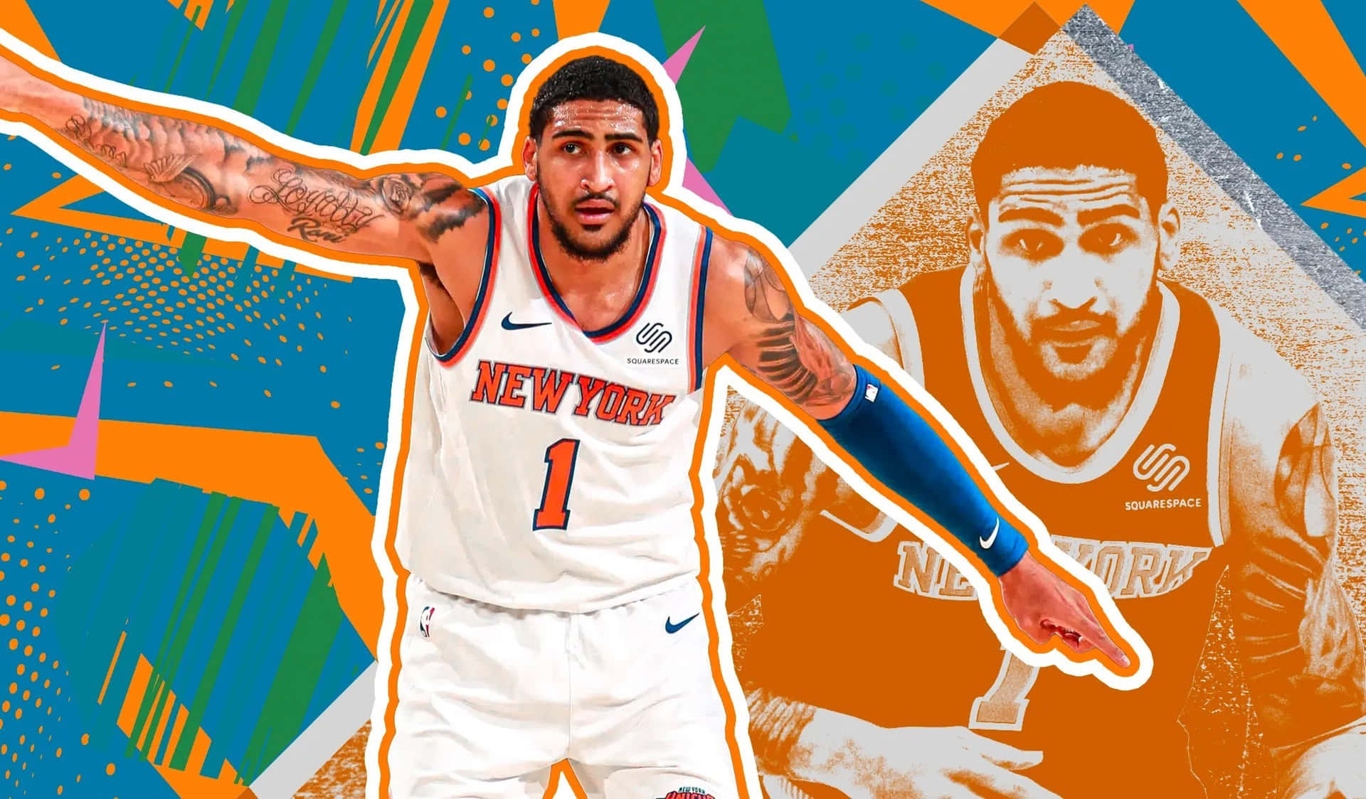 Obi Toppin New York Knicks Artwork Wallpaper