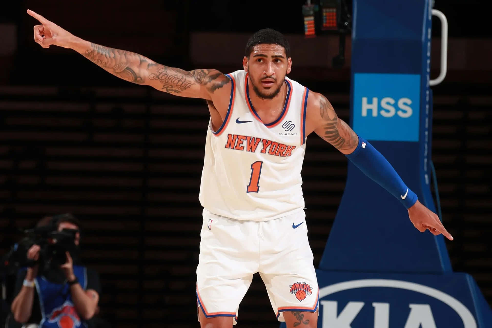 Obi Toppin New York Knicks Game Action Wallpaper