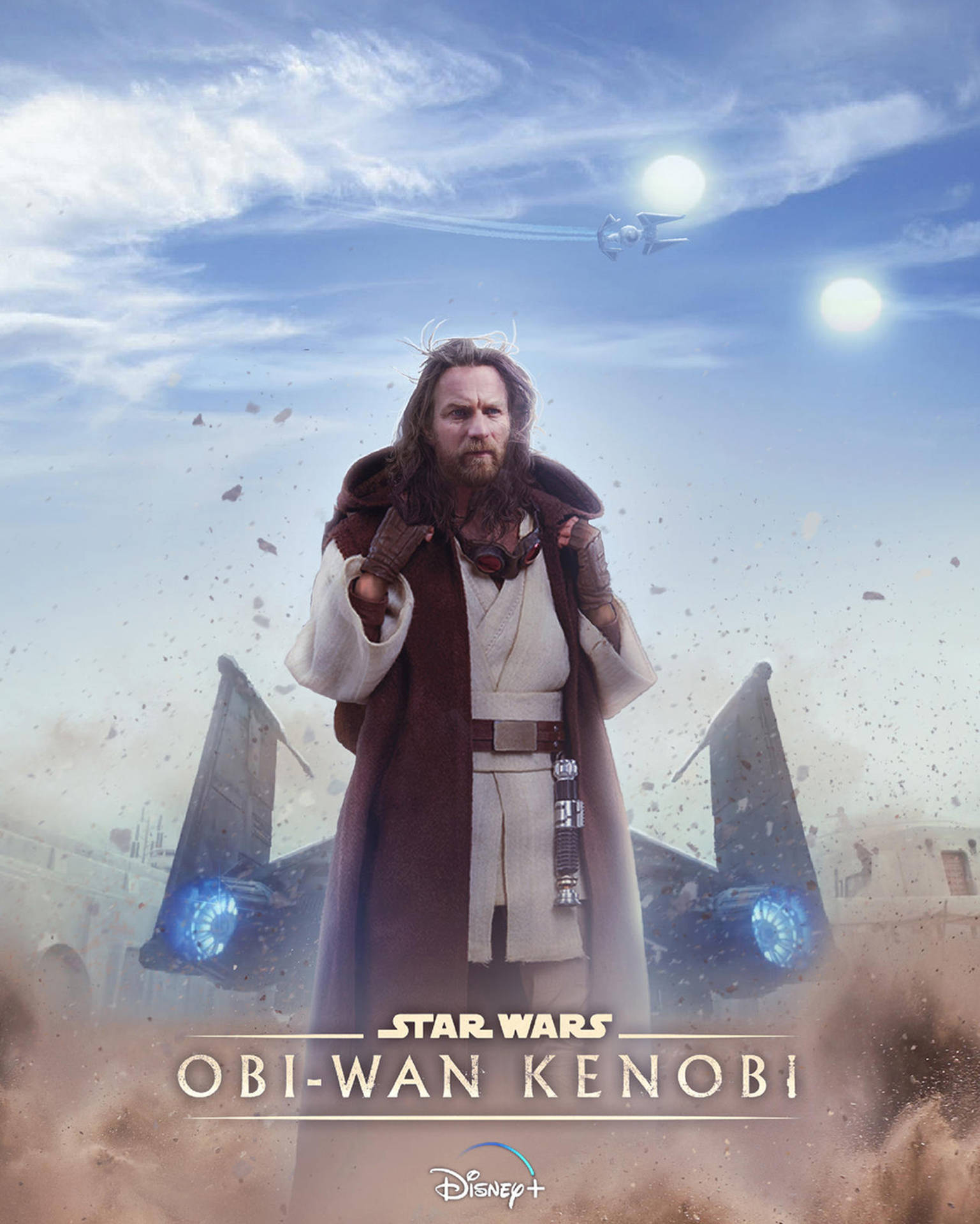 Obi Wan Kenobi Mod Et Rumskib Wallpaper