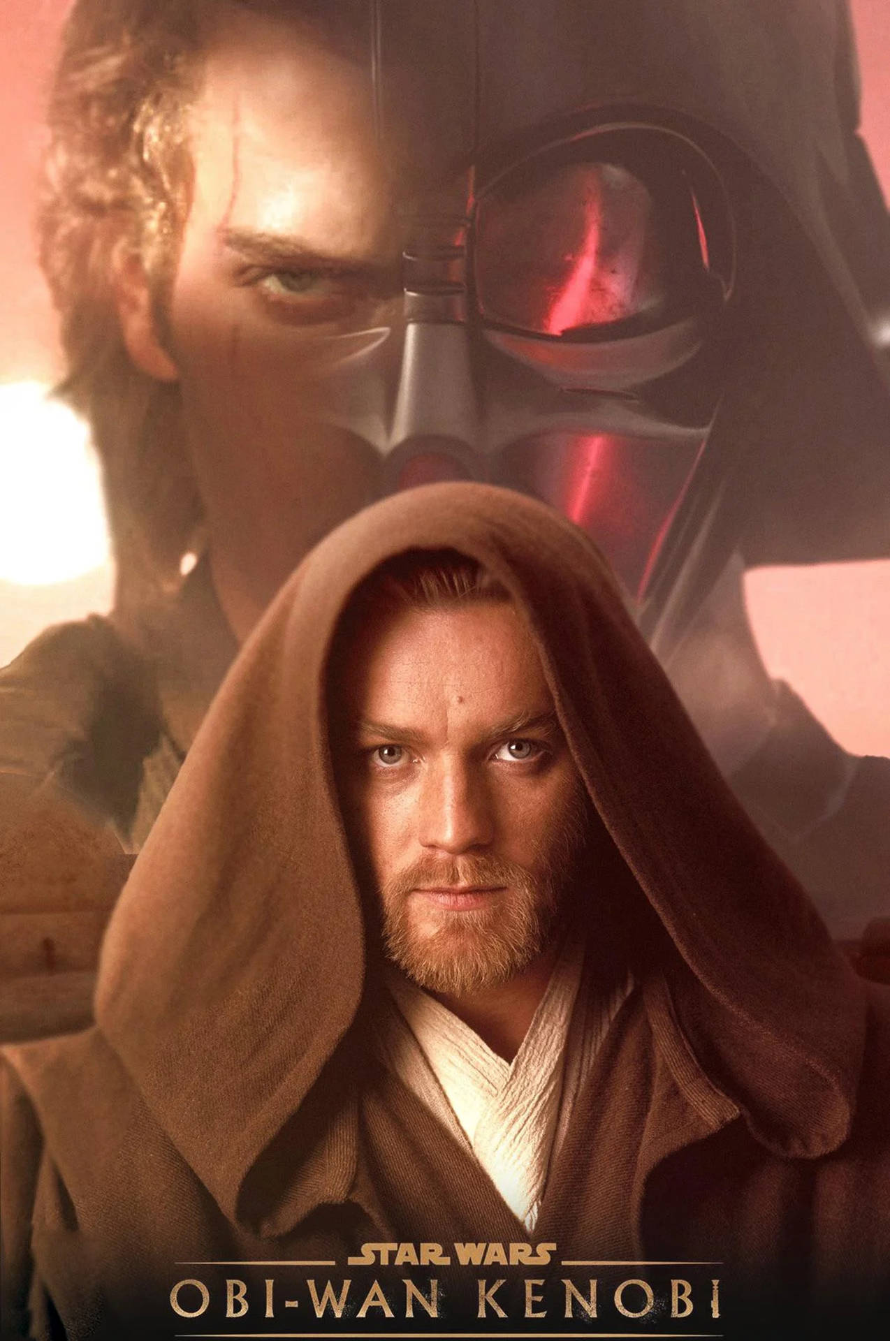 Obiwan Kenobi Och Anakin Skywalker Wallpaper