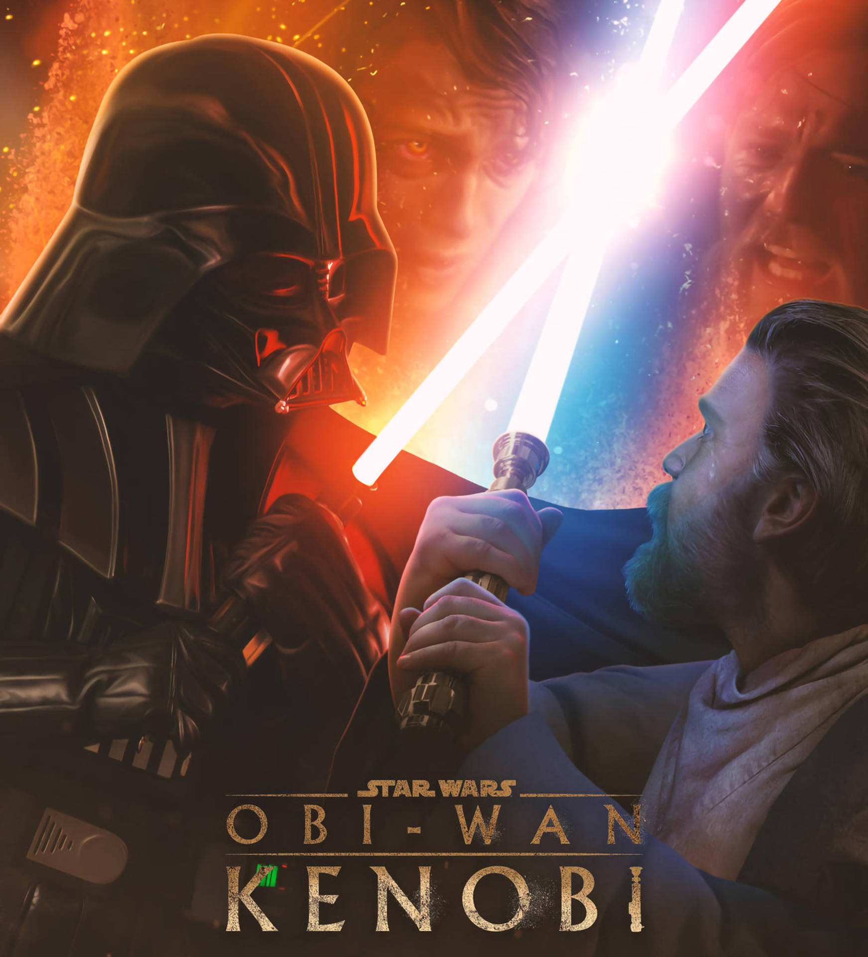 Obi Wan Kenobi Battle Darth Vader Wallpaper