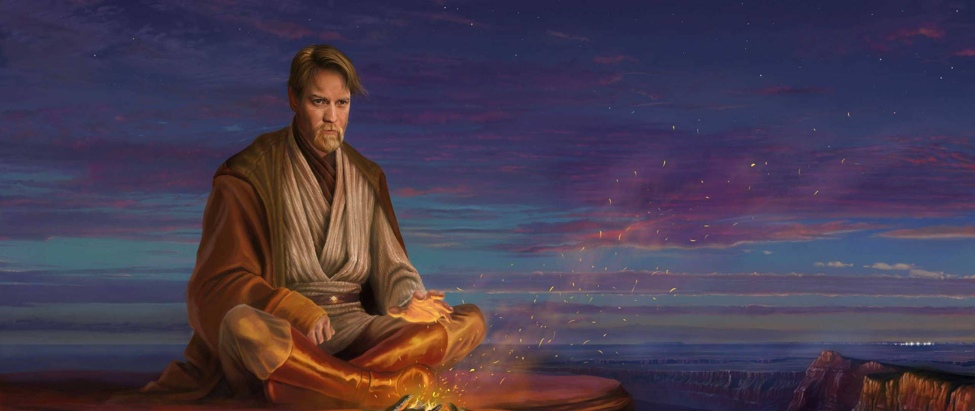 Obi Wan Kenobi Campfire Hill Wallpaper