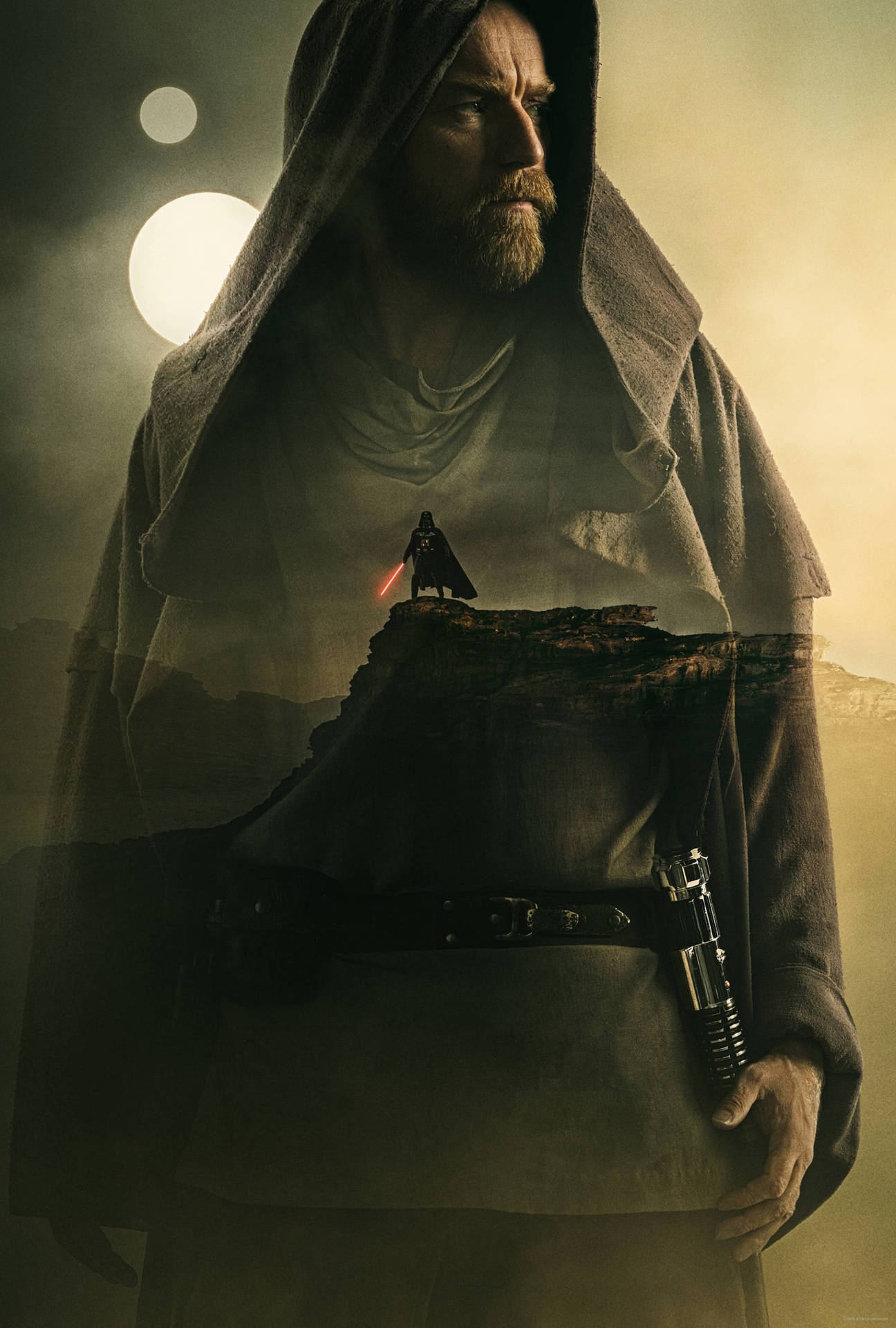 Obi Wan Kenobi Double-exposure Poster