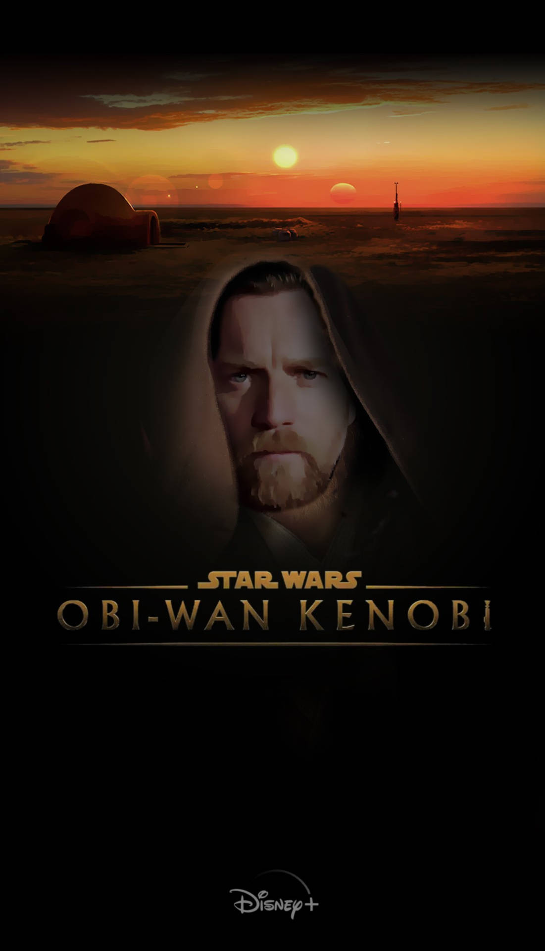 Obi Wan Kenobi Portrait Sunset Wallpaper