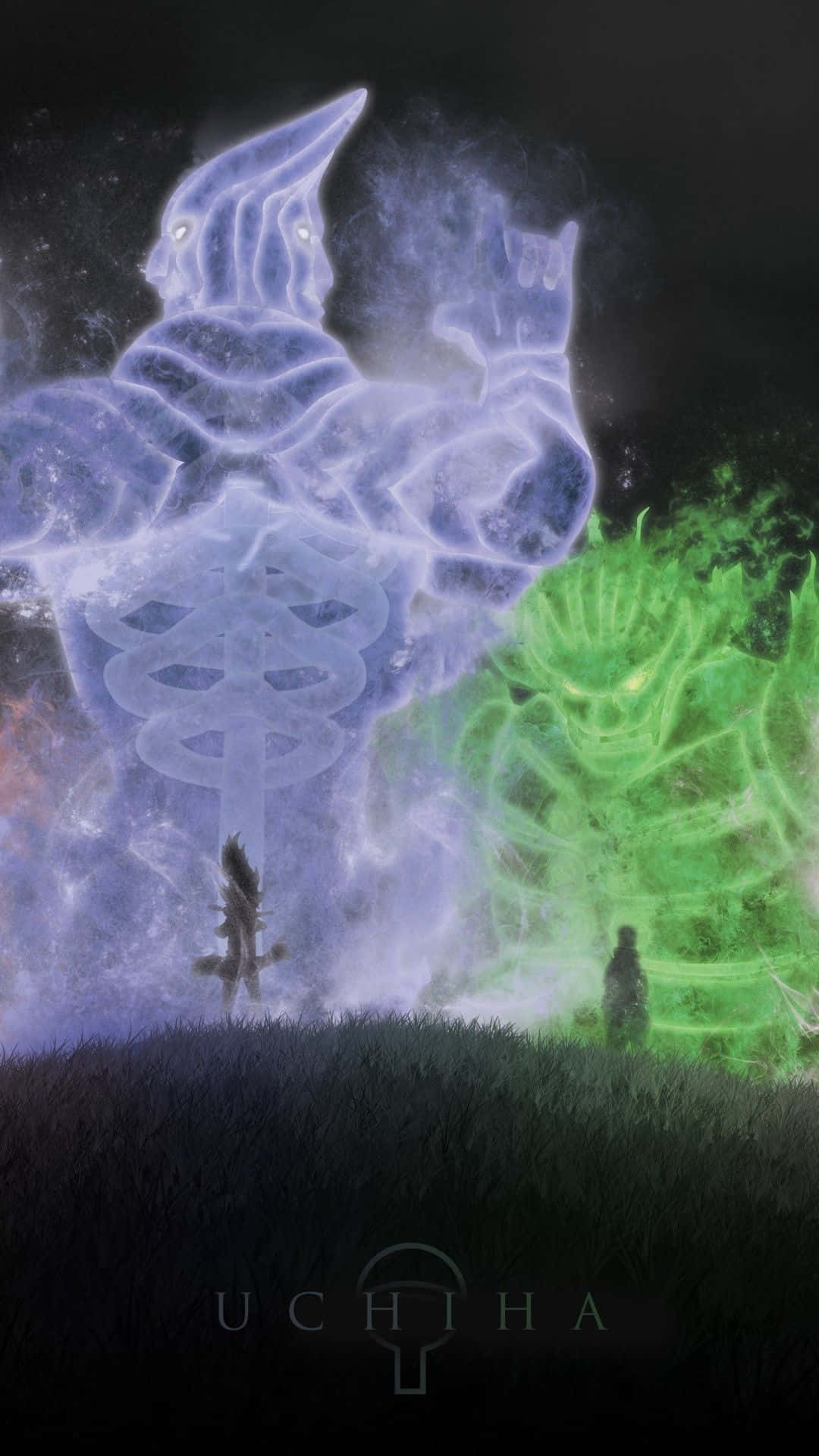 Powerful Obito Susanoo Emerges in Battle Wallpaper
