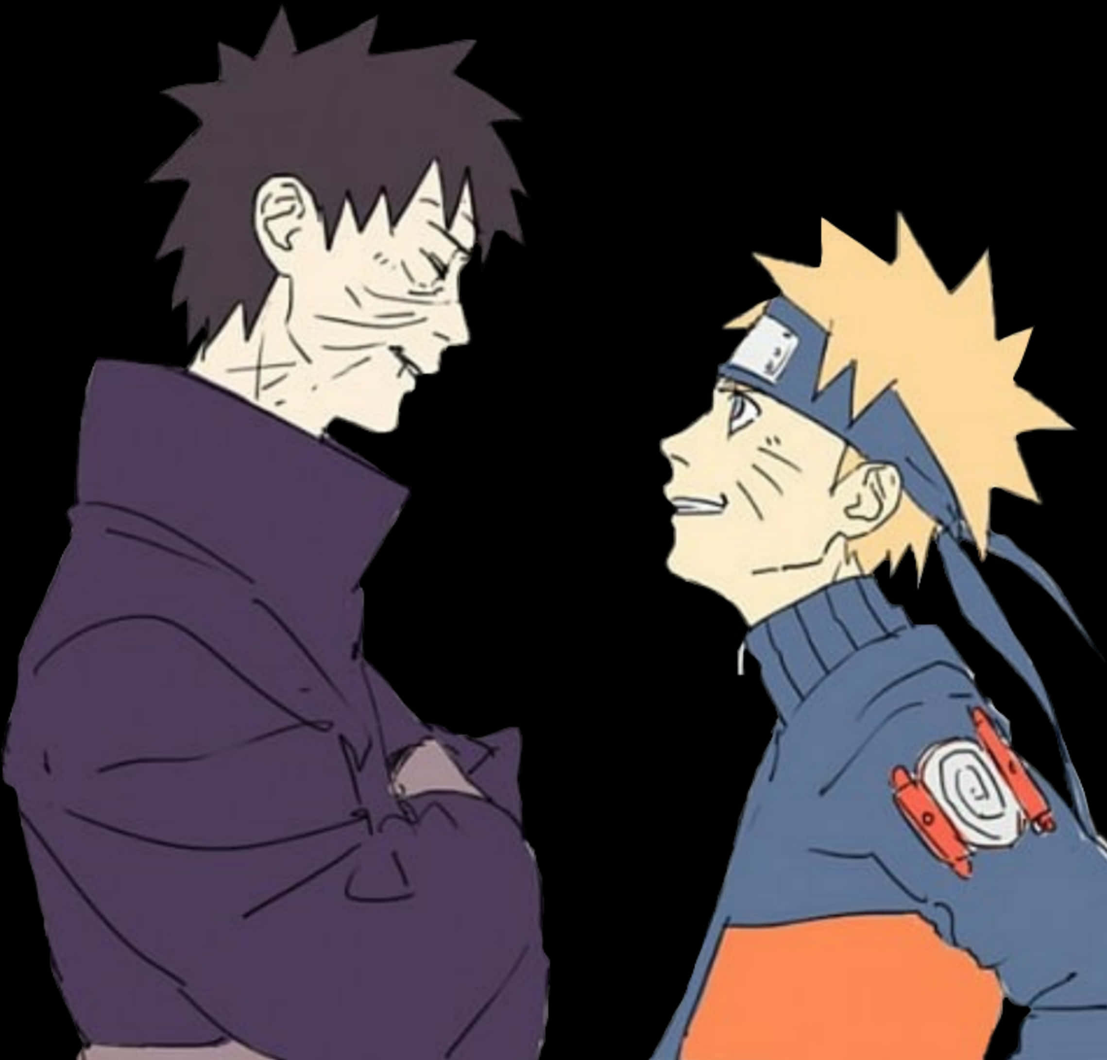 Obitoand Naruto Faceto Face PNG