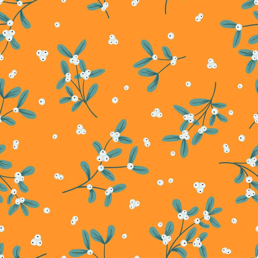 Oblong Orange Flowers [wallpaper] Wallpaper