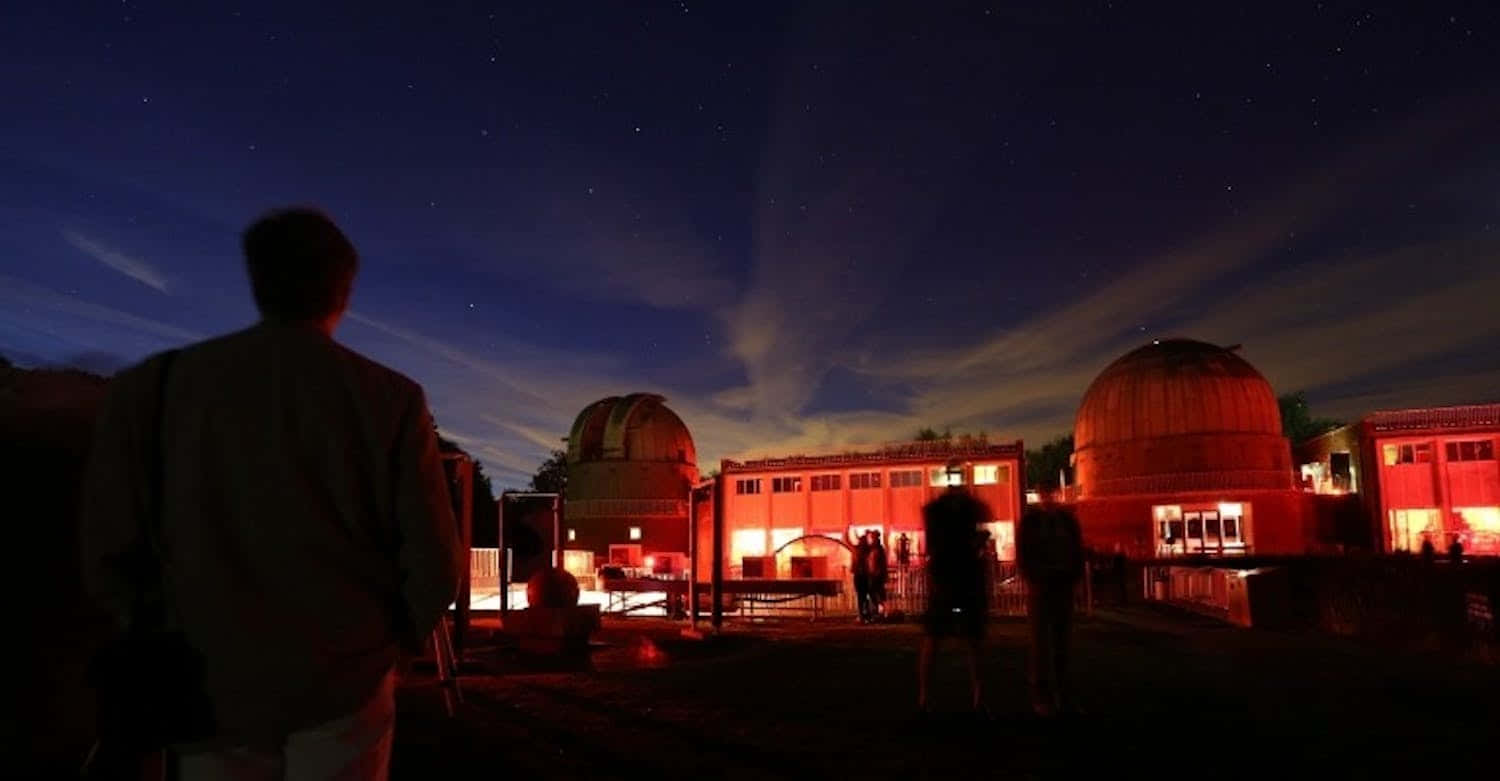 Stunning Observatory under the Night Sky Wallpaper