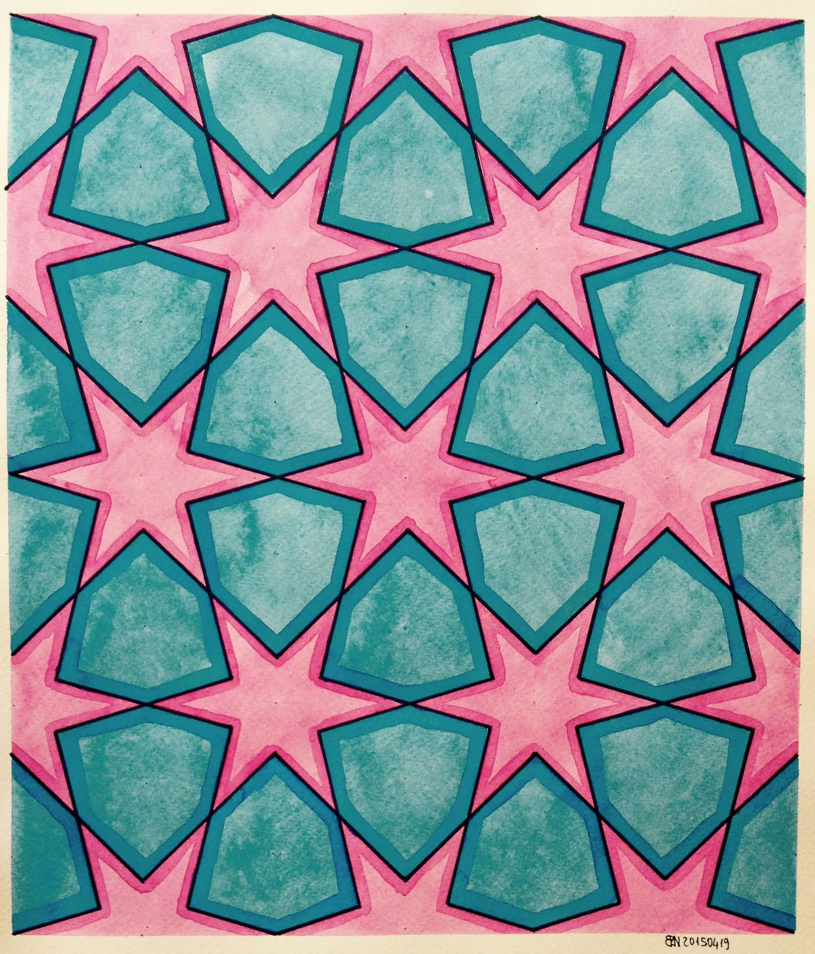 Obtuse Pentagon Patterns Wallpaper