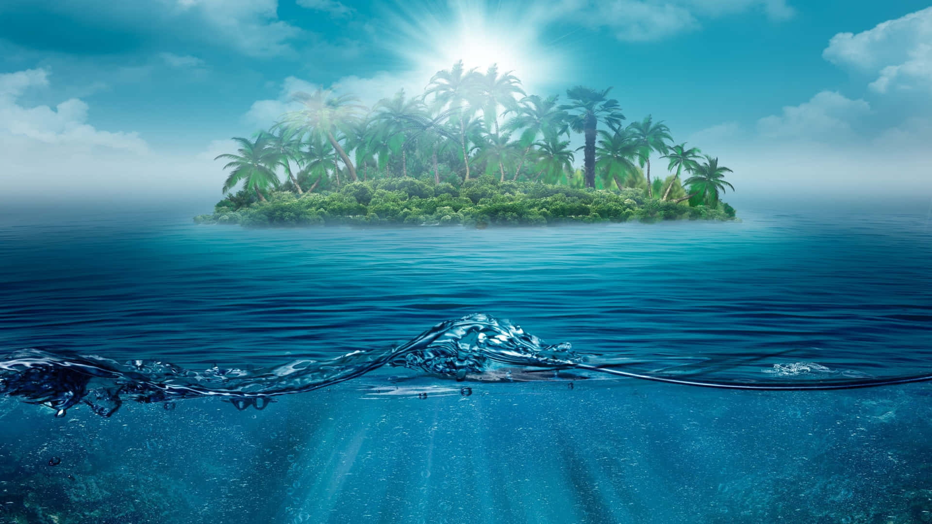 Tropischeinsel, Ozean, 4k, Ipad, Unterwasserfotografie Wallpaper