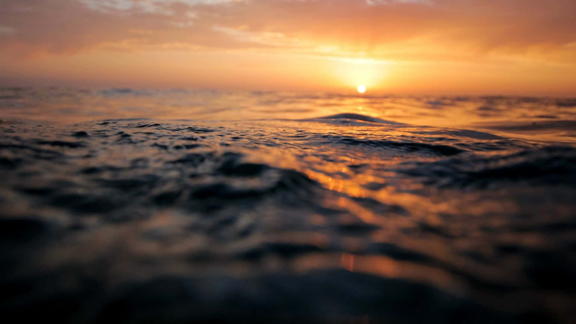 Closeup Sunset Ocean 4K iPad Wallpaper