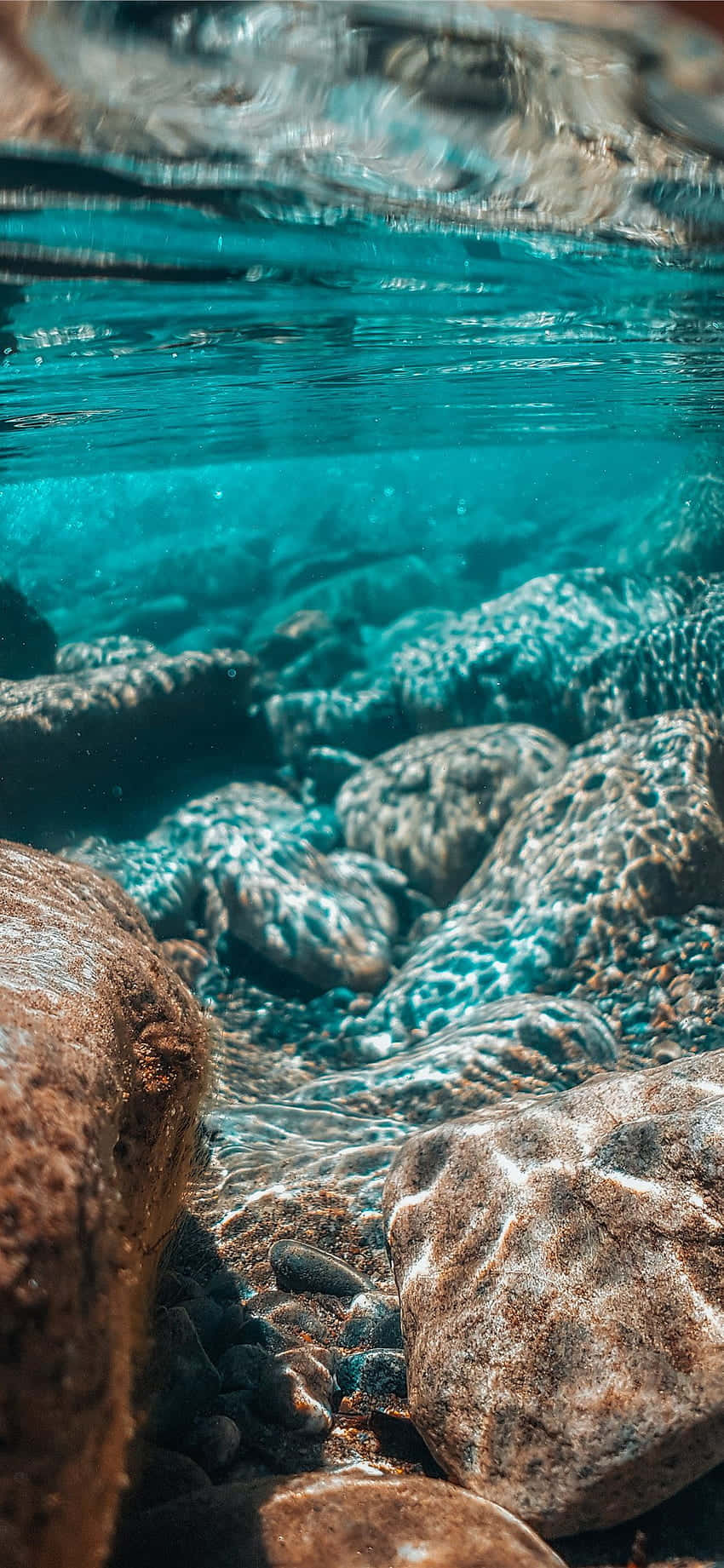 Underwater Rocks And Water Wallpaper