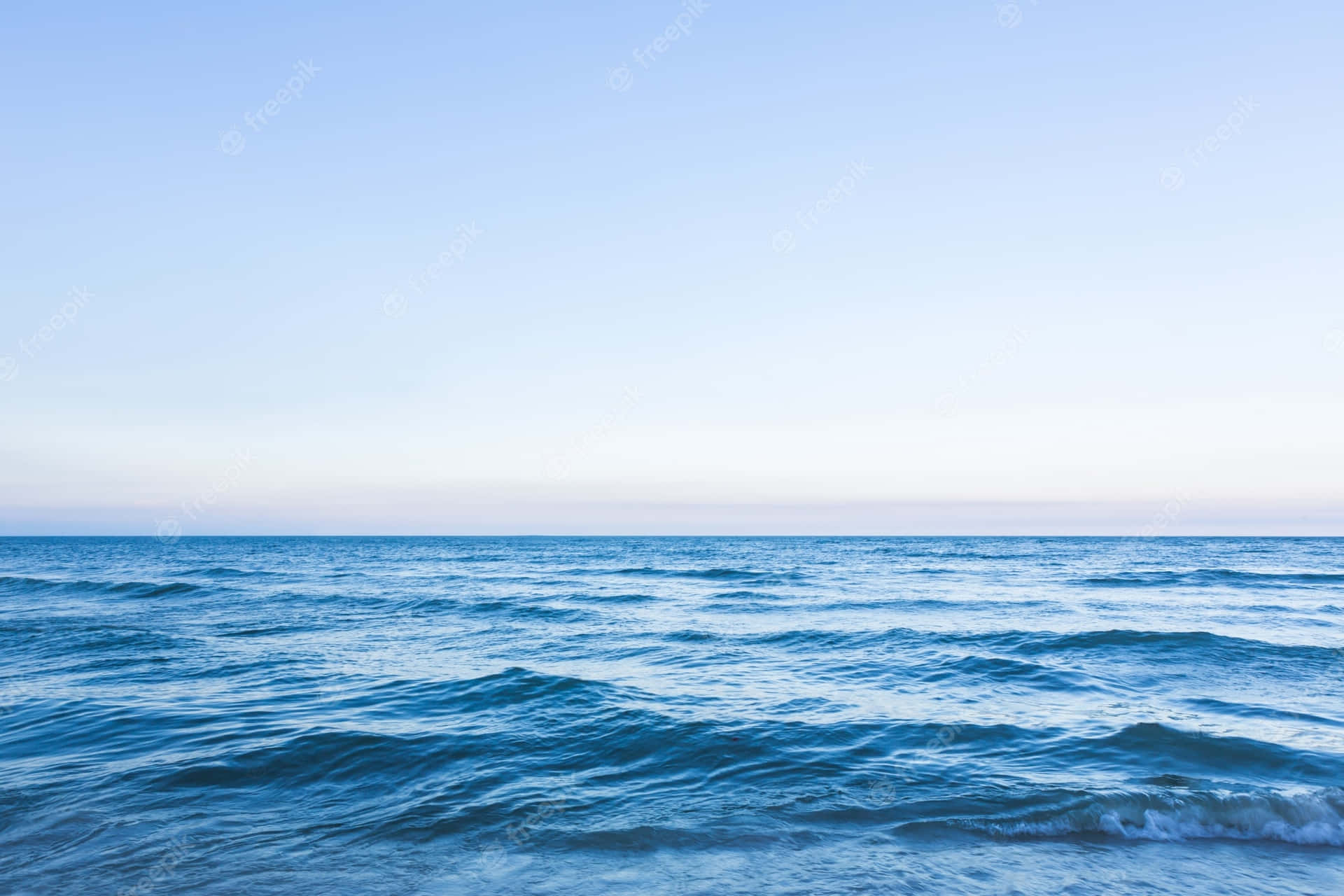 Blue Ocean Waves Background