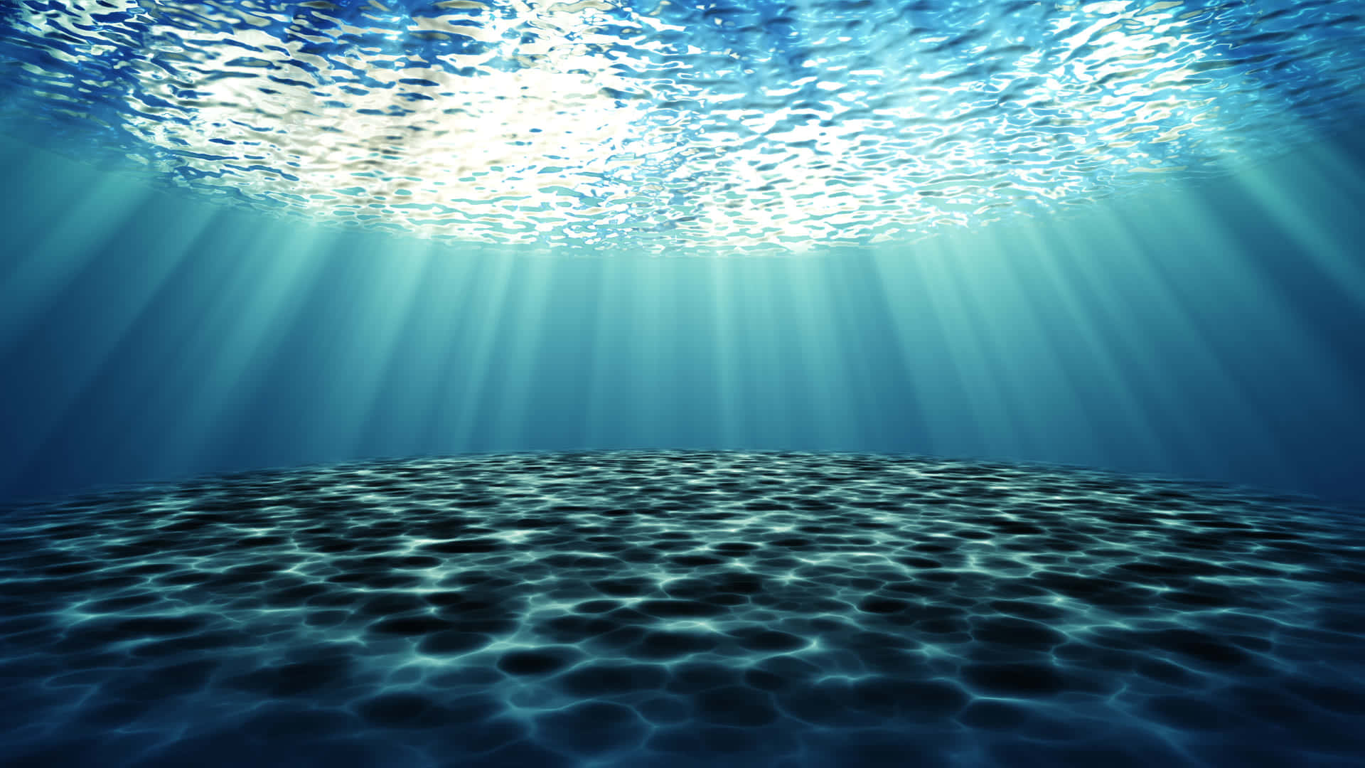 Underwater Ocean With Sunlight Background