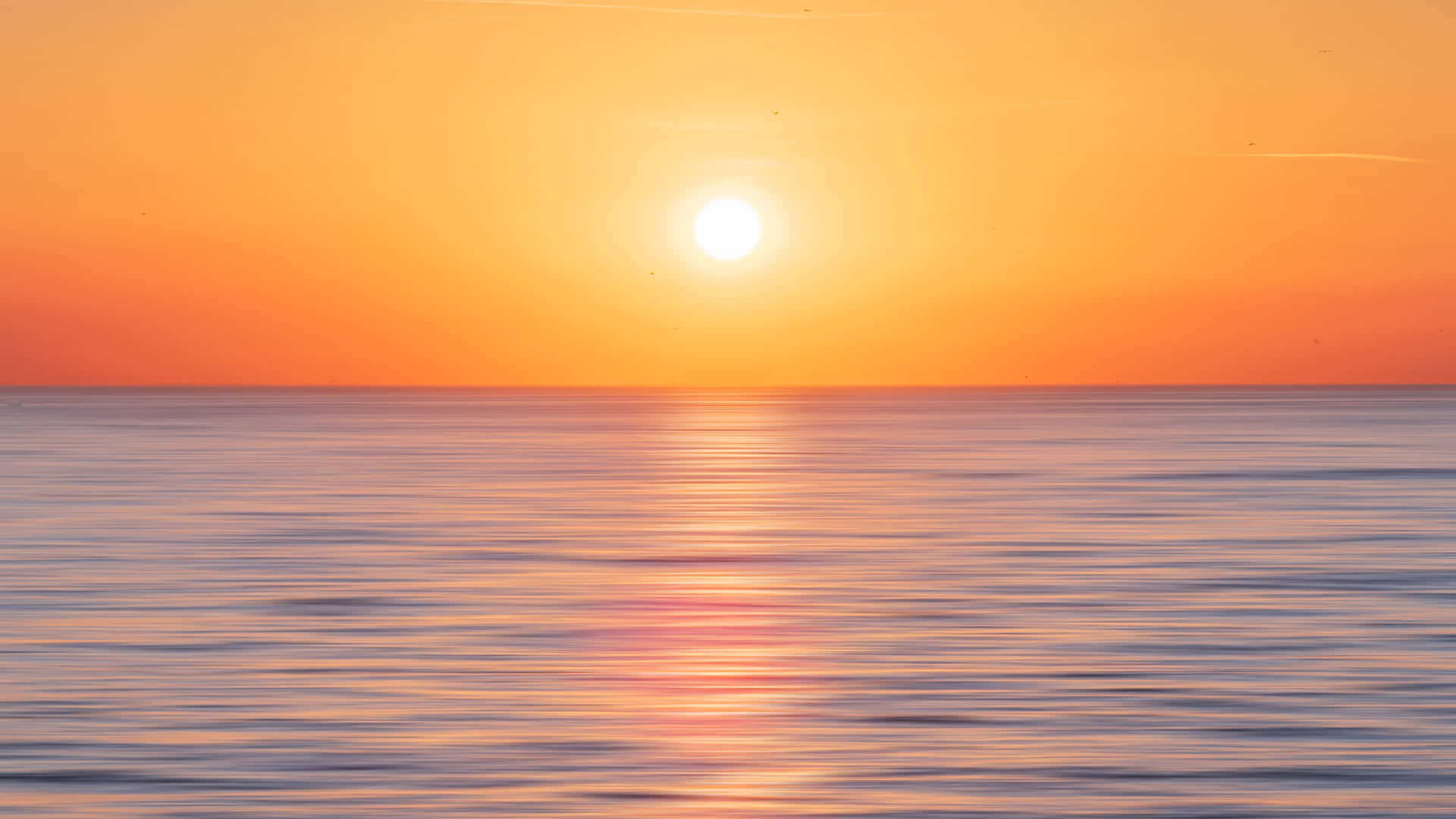 Ocean Under The Sunset Background