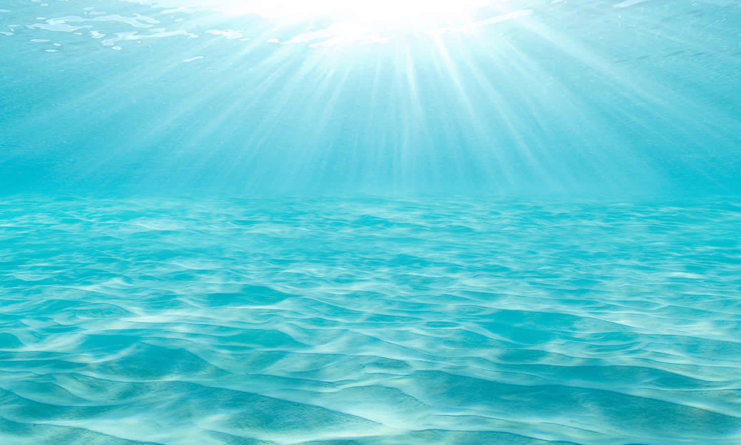 Ocean With Sun Rays Background