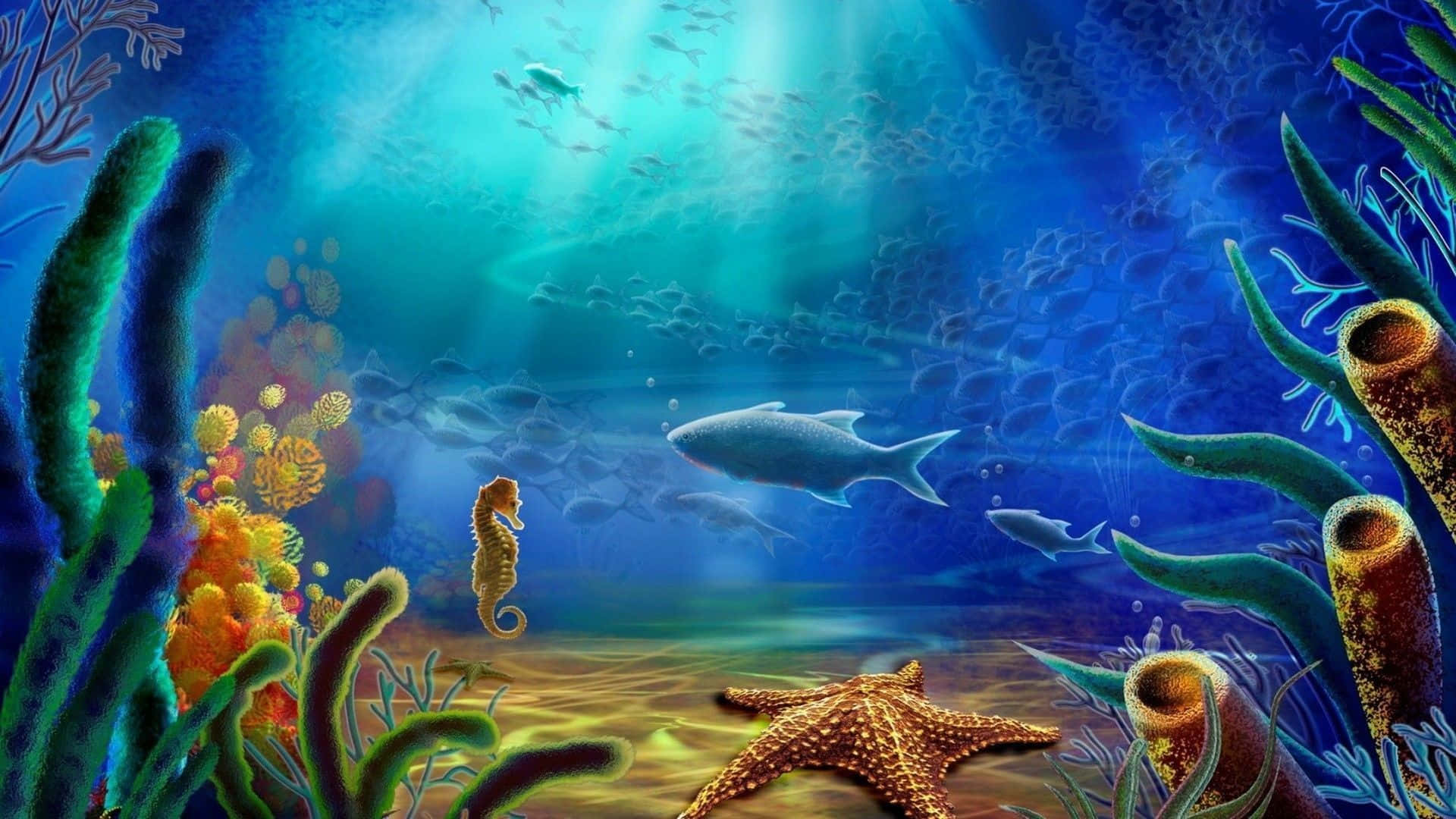 Underwater Ocean Digital Design Background