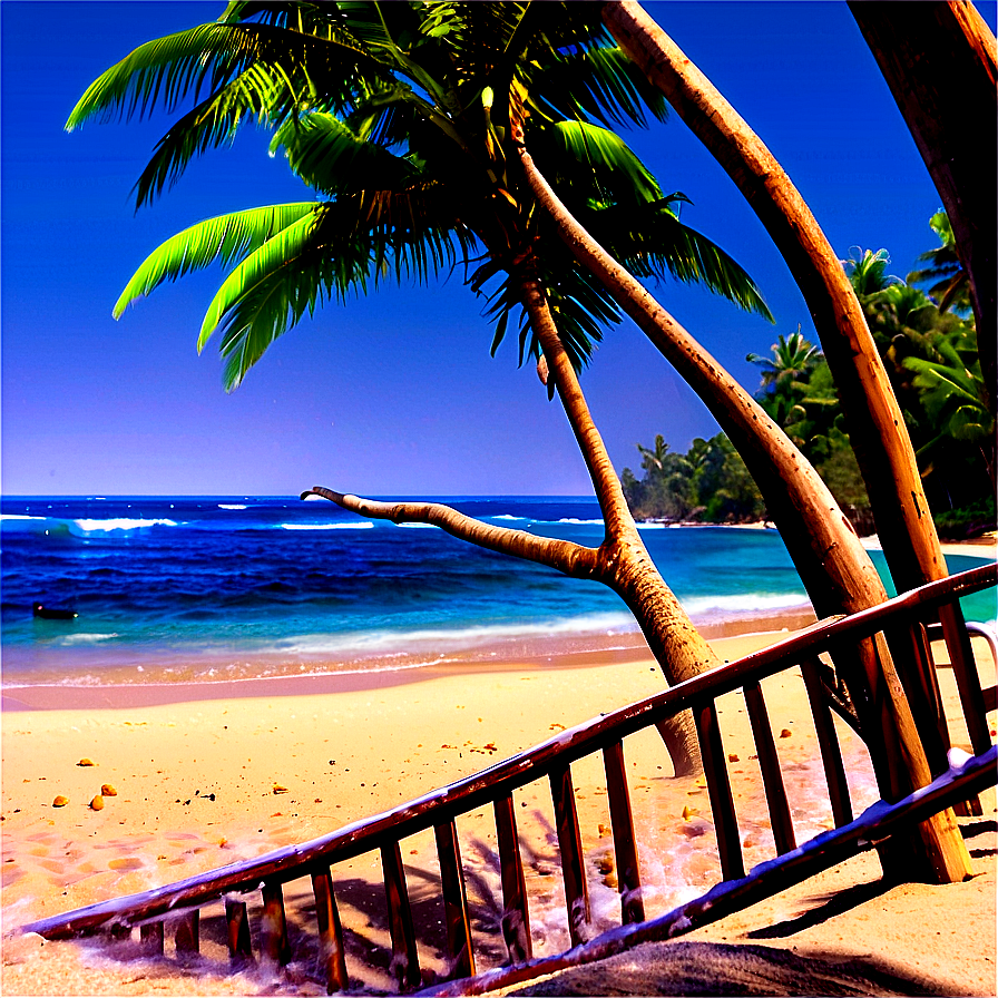 Download Ocean Beach Paradise Png Btn | Wallpapers.com