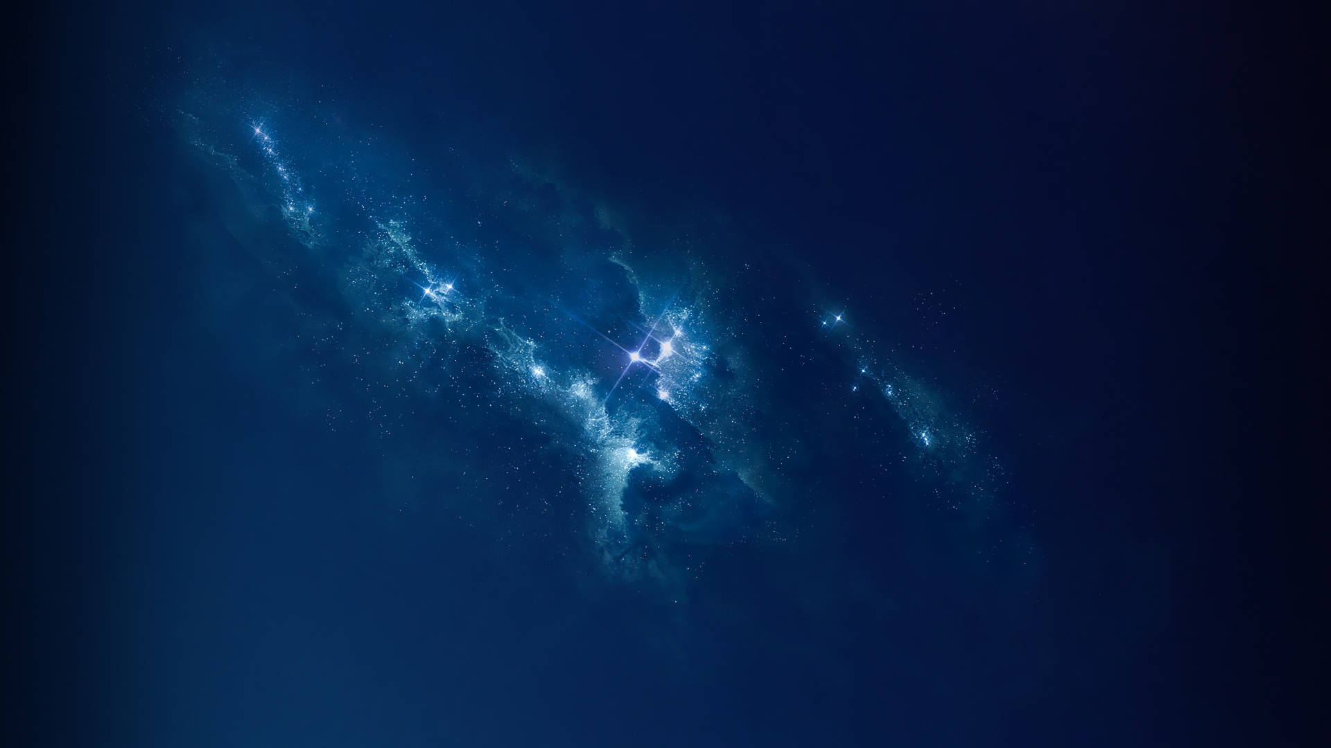 Ocean Blue Æstetisk Galaxy Wallpaper