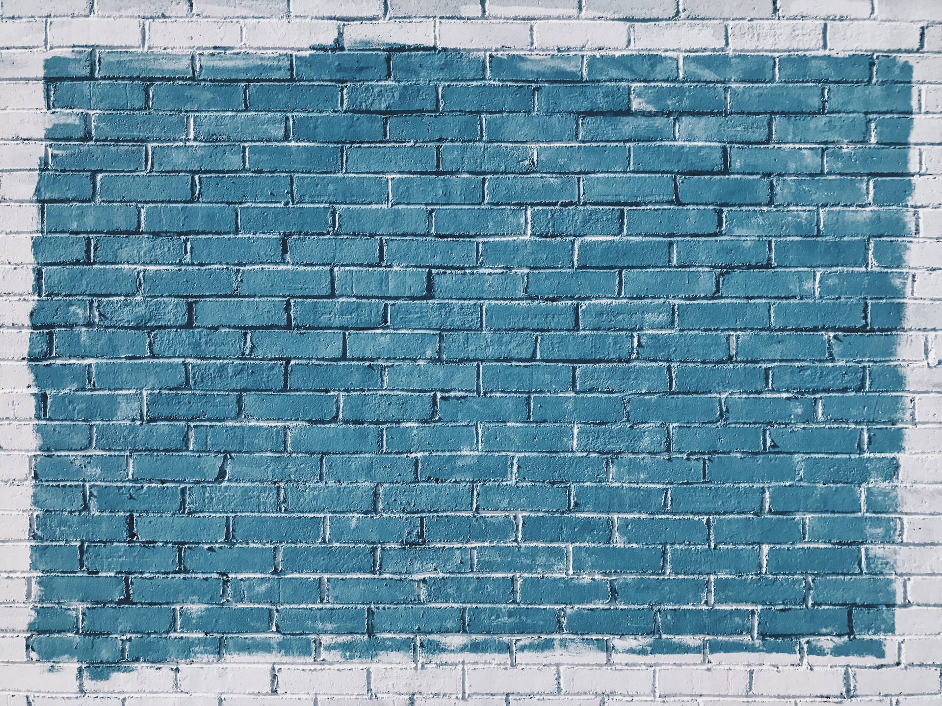 Havblå Tegelvägg. Wallpaper
