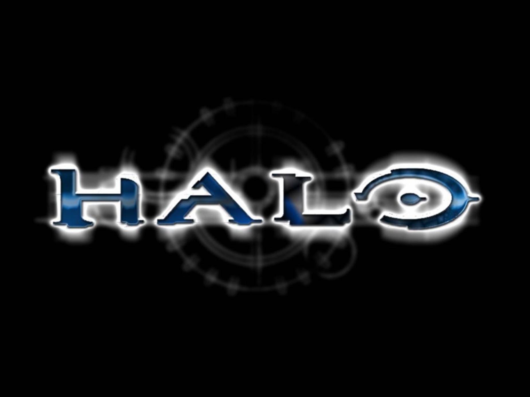 Ocean Blue Halo Logo Wallpaper