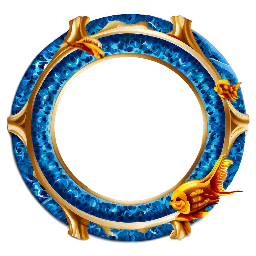 Ocean Circle Frame Png Lvf13 PNG