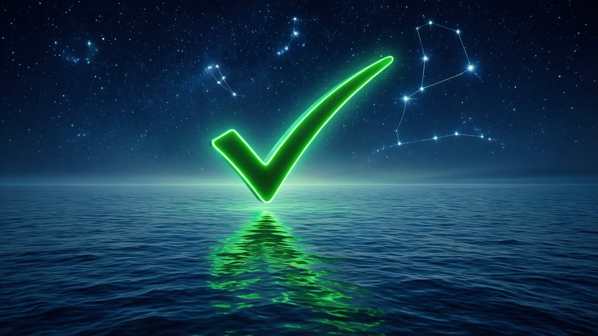 Ocean Constellation Checkmark Sfondi