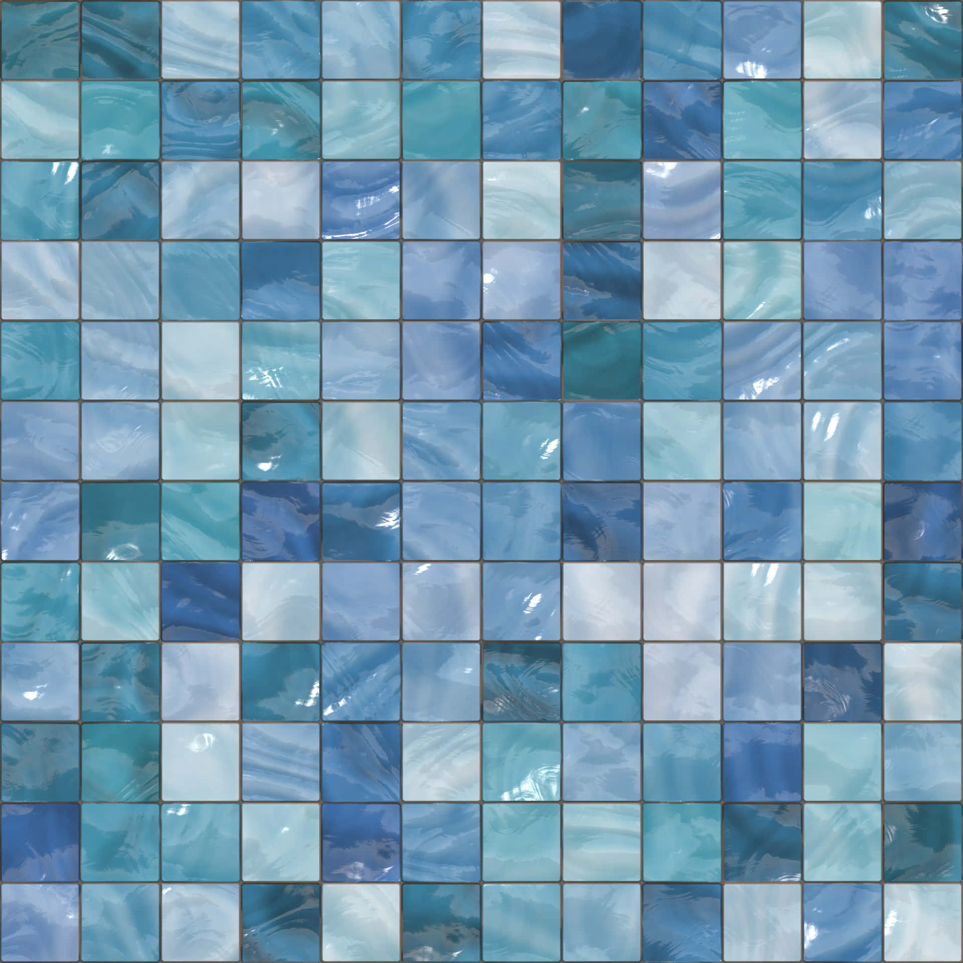 Ocean Inspired Mosaic Tile Texture Wallpaper