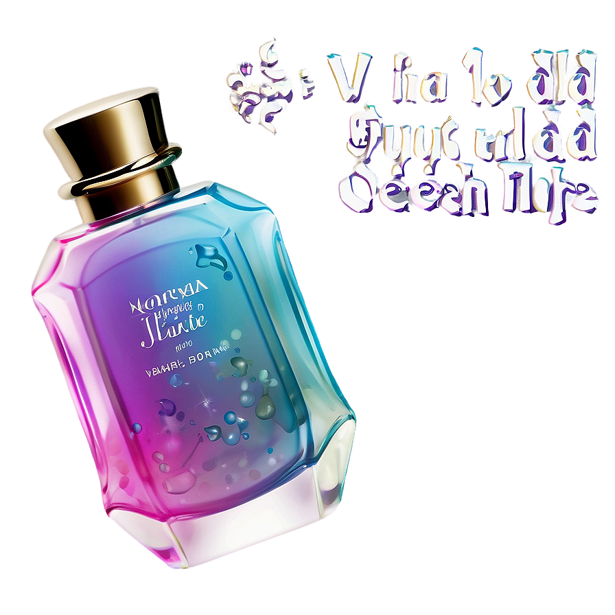 Ocean Inspired Perfume Bottle Png 06212024 PNG