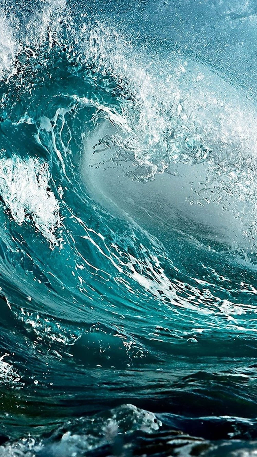 Oceandetaljerede bølger Iphone Wallpaper