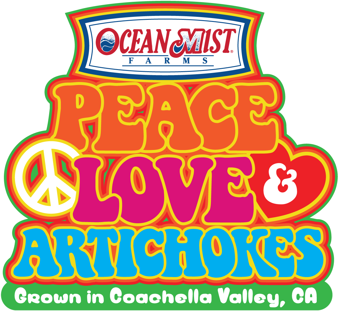 Ocean Mist Farms Peace Love Artichokes PNG