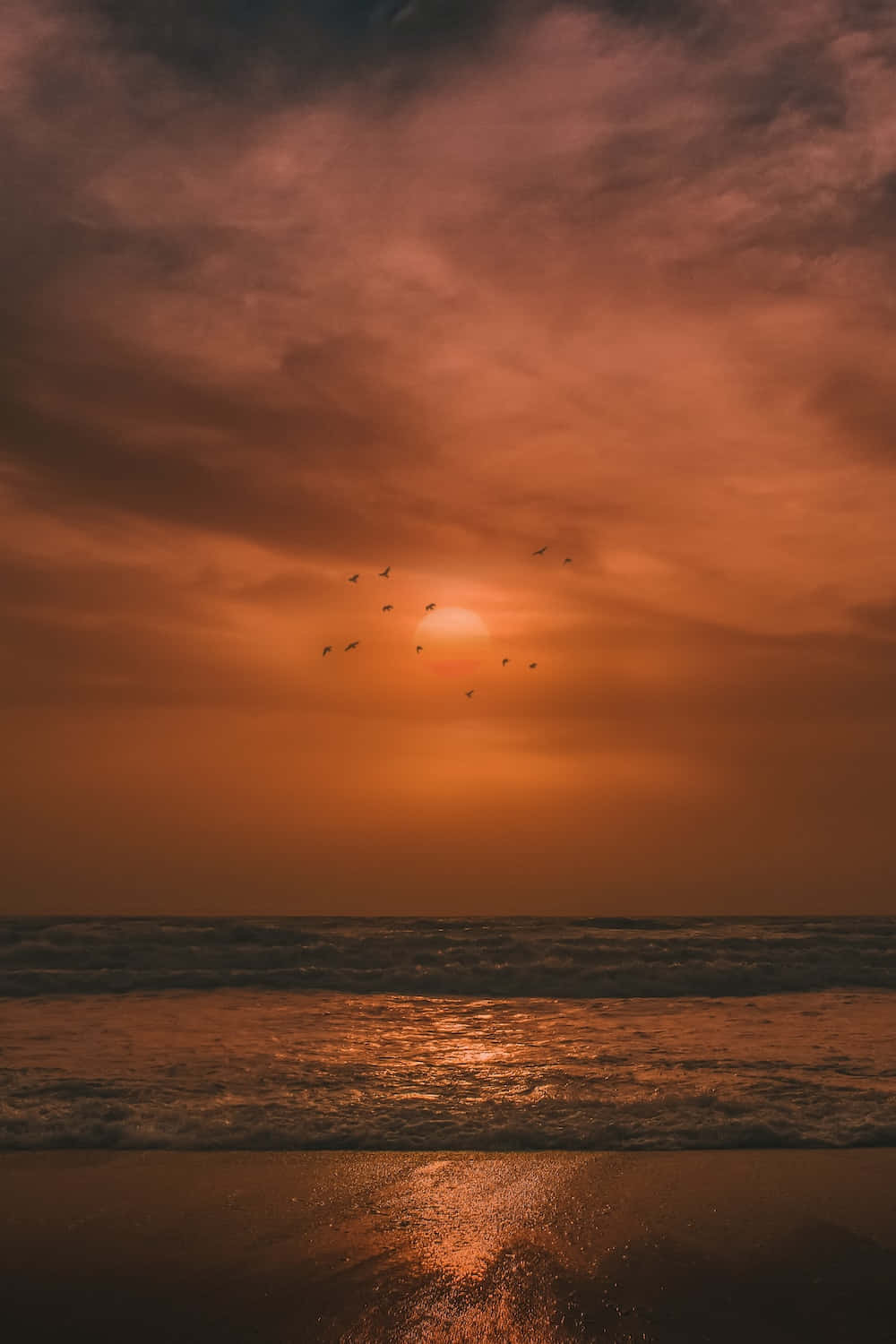 Dieatemberaubende Schönheit Eines Sonnenuntergangs Über Dem Pazifischen Ozean