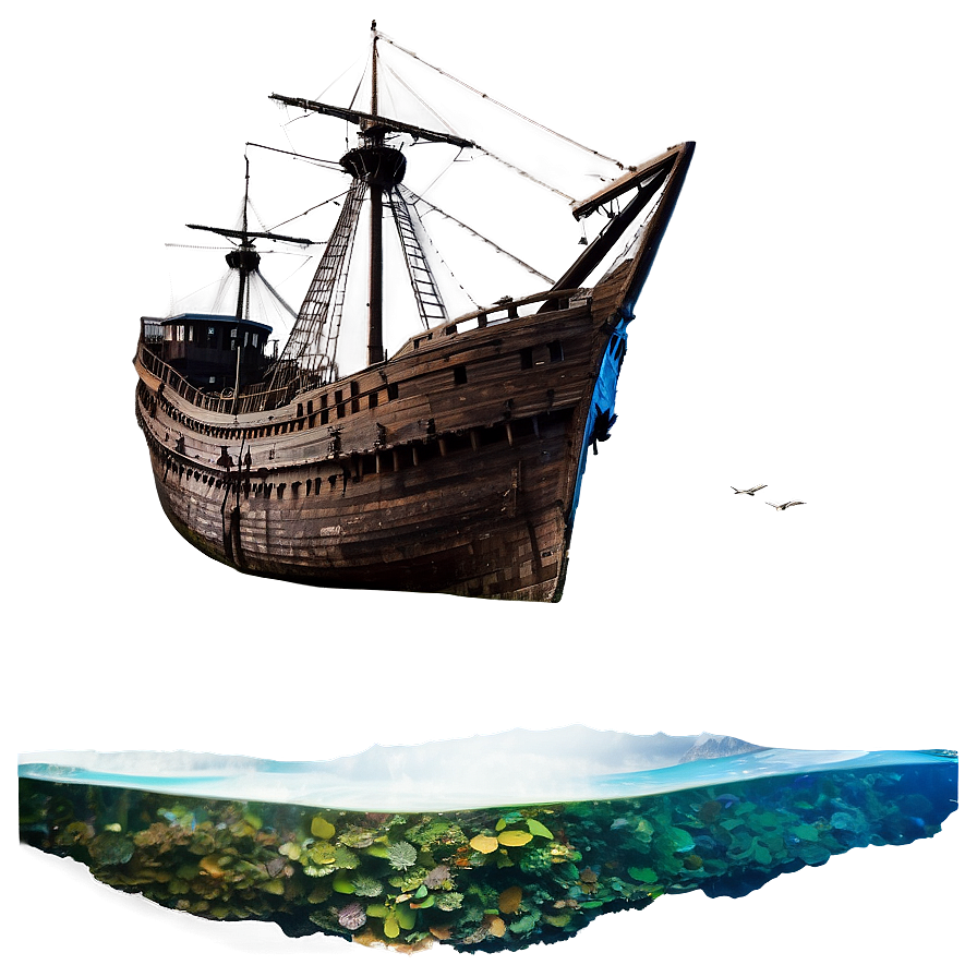 Ocean Shipwreck Mystery Png 05212024 PNG