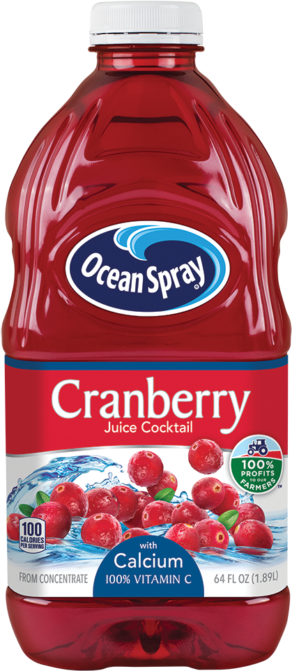 Ocean Spray Cranberry Juice Bottle PNG