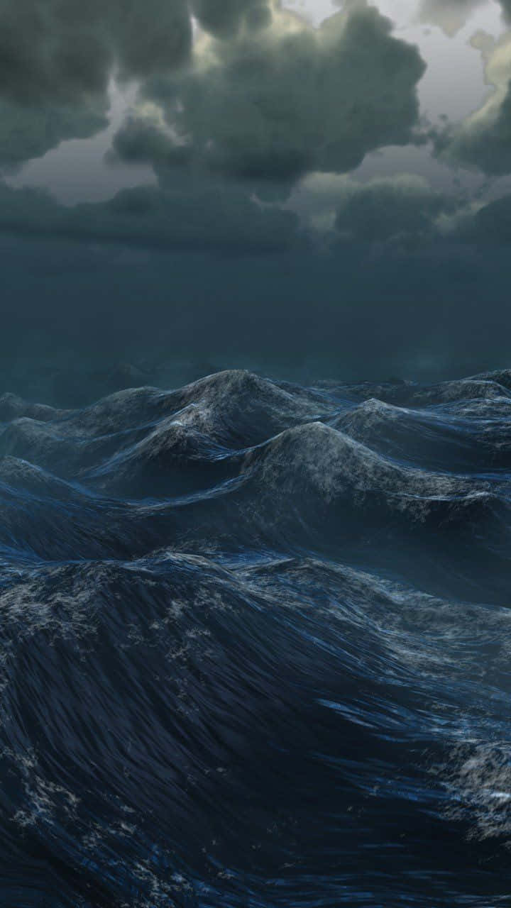Ozeanwellenund Sturm Wallpaper