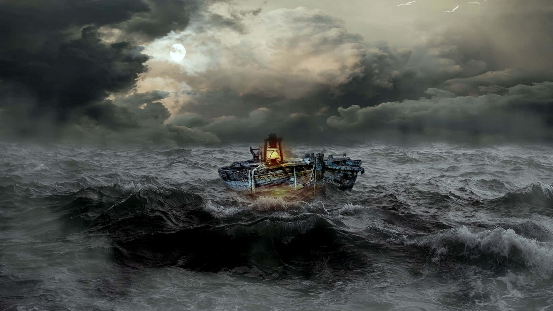 Havroarer, når en episk storm brygger langs kysten. Wallpaper