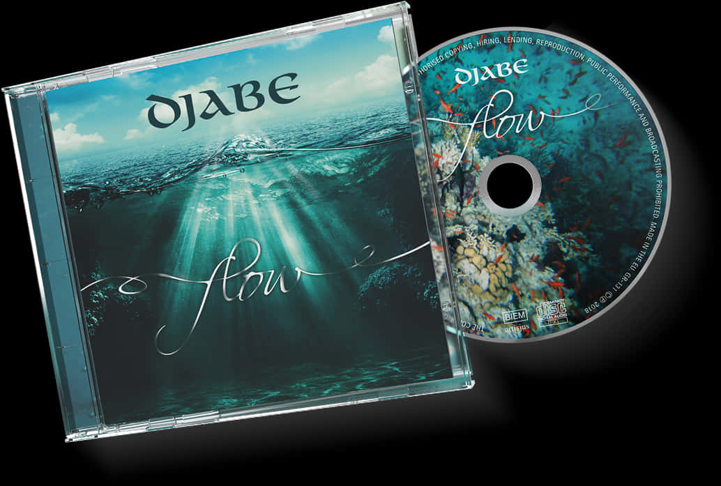 Ocean Themed Music Album C D PNG