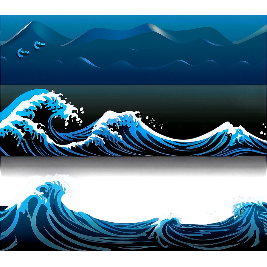 Ocean Wave Graphic Png 06132024 PNG