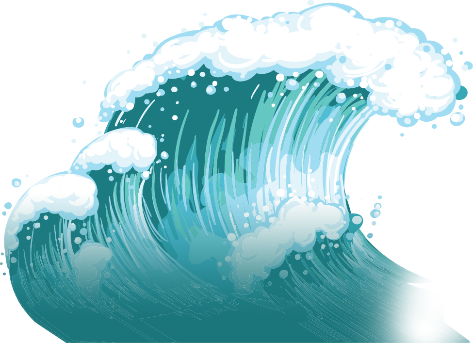 Ocean Wave Illustration PNG